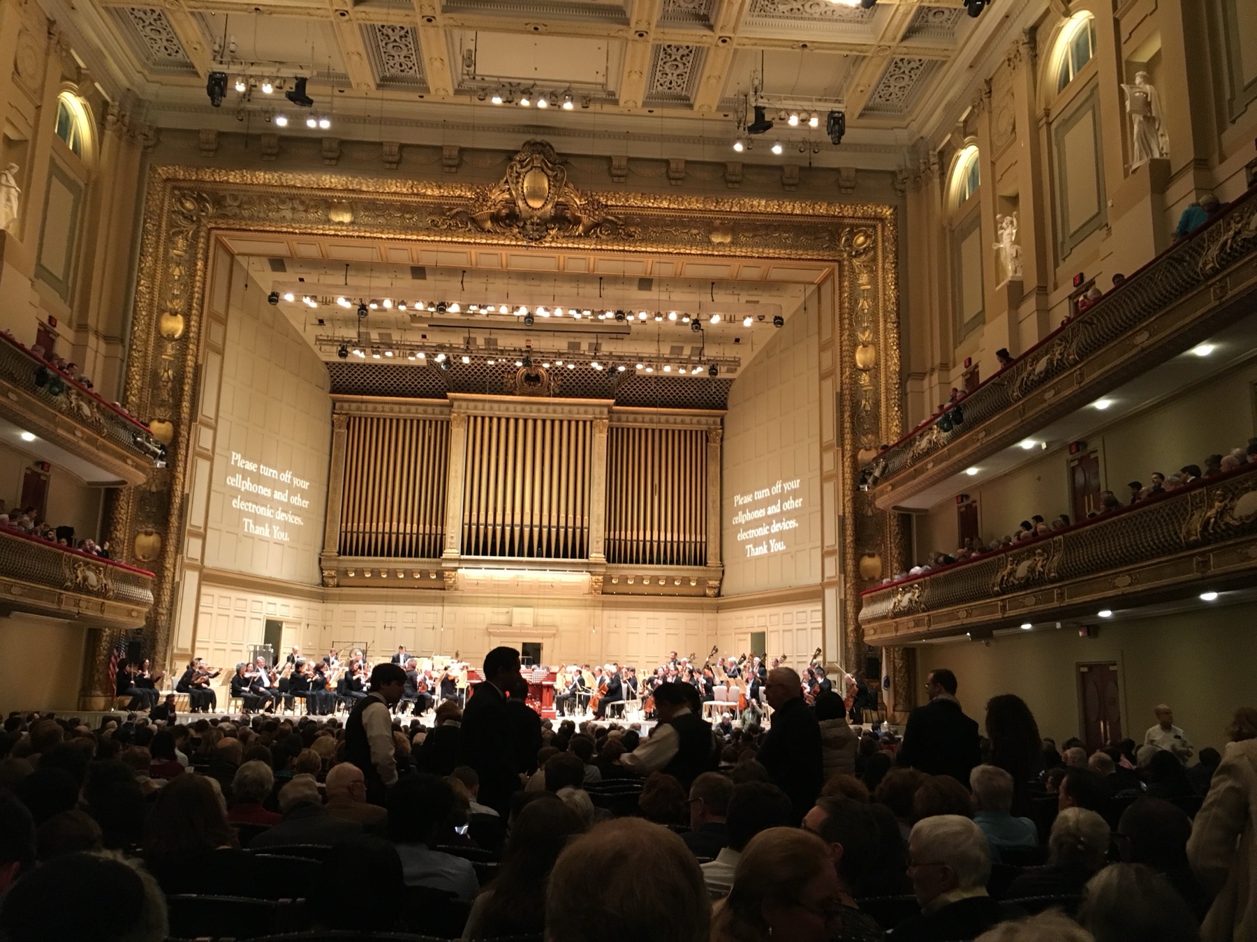 Symphony Hall, Boston — interior before a concert