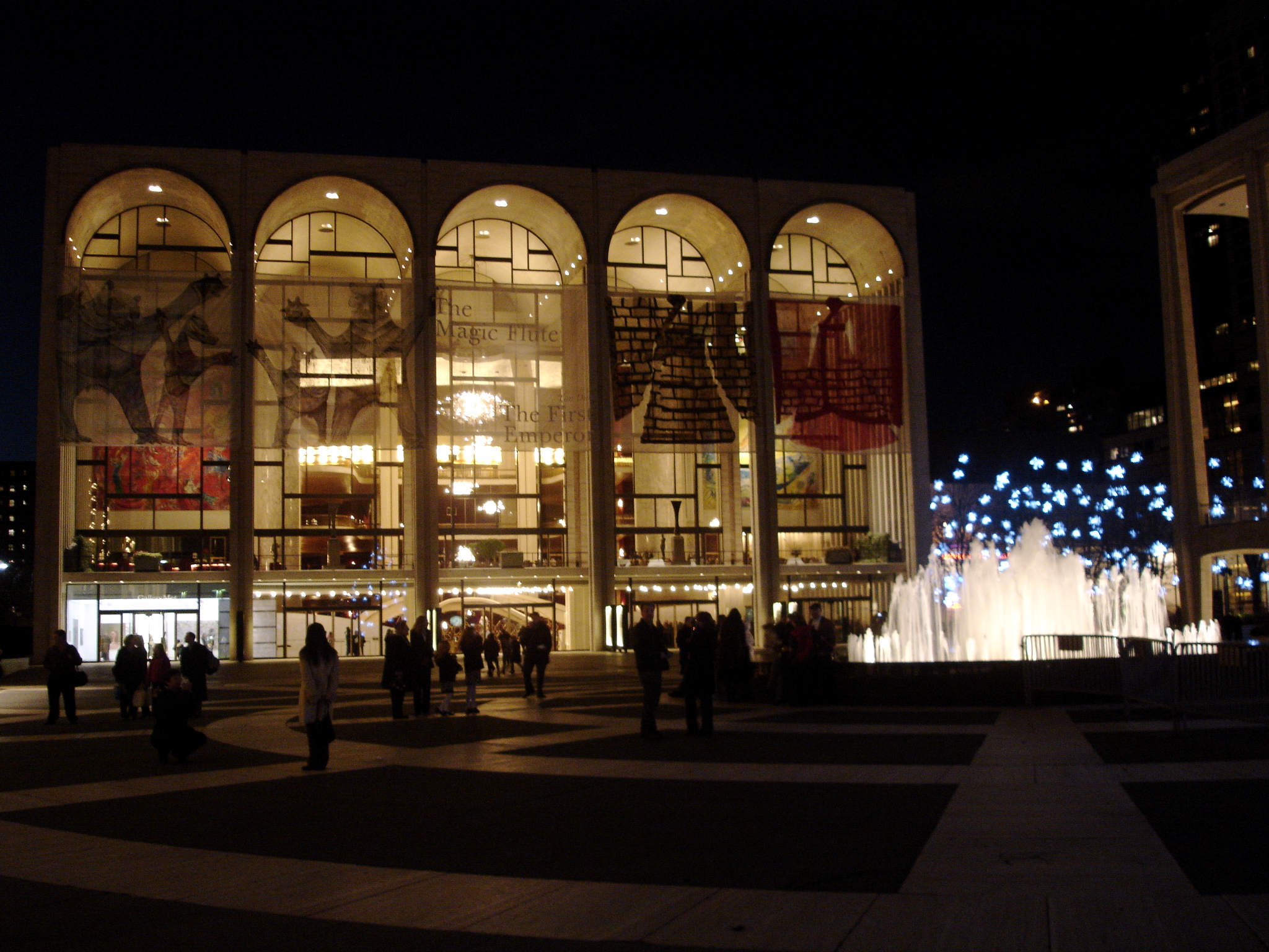 The Metropolitan Opera House at night
