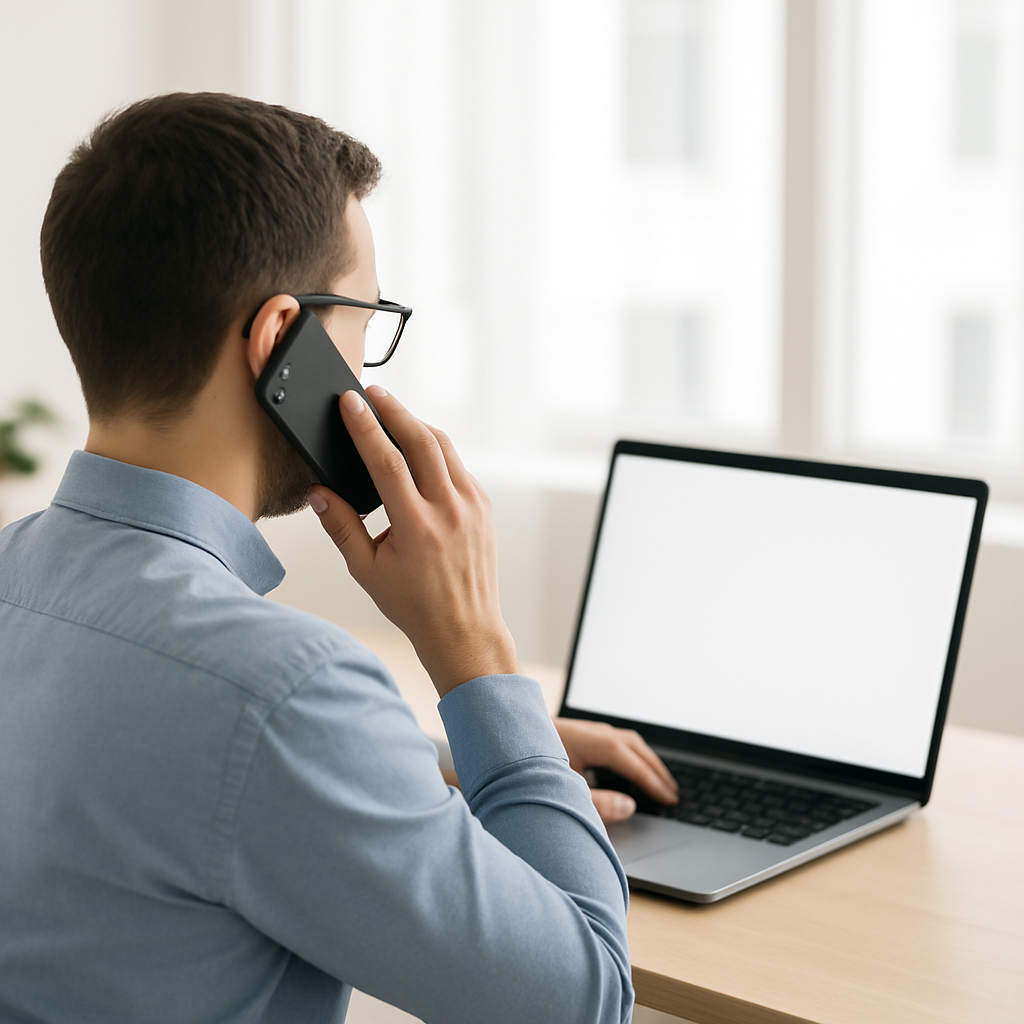 Student taking an online lesson